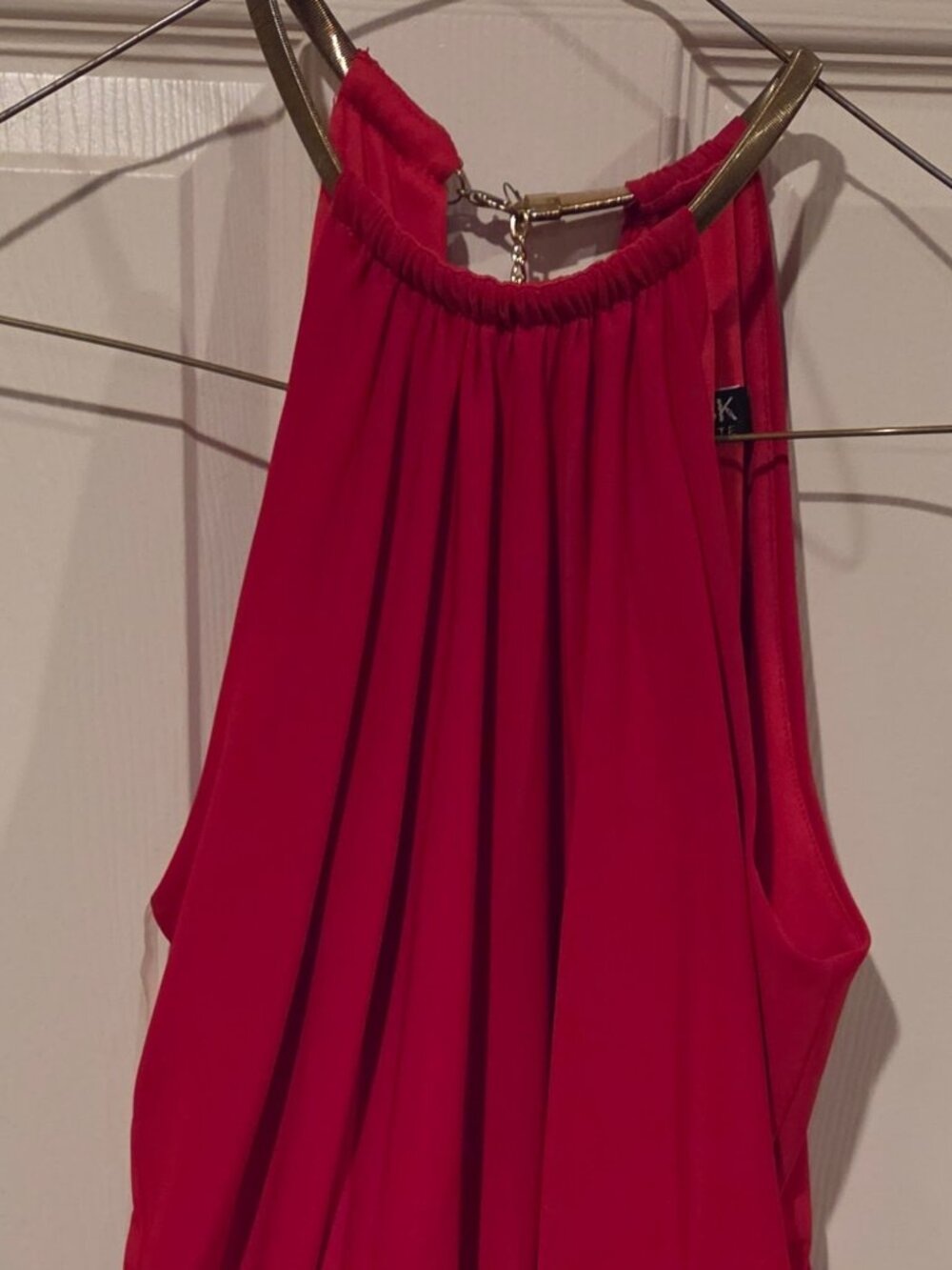 MSK Petite red halter dress
